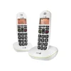 Doro PhoneEasy 100W Duo - téléphone sans fil + combiné supplémentaire - blanc