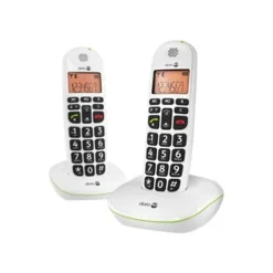 Doro PhoneEasy 100W Duo - téléphone sans fil + combiné supplémentaire - blanc