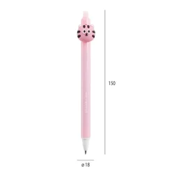 Duo de stylos effaçables bleus 0,5 mm Back2Fun - têtes chat et tigre - design kawai