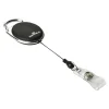 Durable - 10 Enrouleurs de badge - bouton pression clip - noir