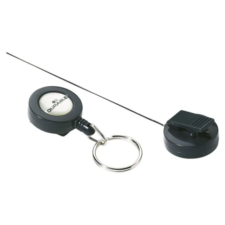 Durable - 10 Enrouleurs de badge - anneau métallique