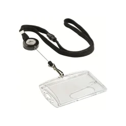 Durable - 10 Lacets pour badge - cordon enrouleur - noir