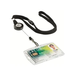 Durable - 10 Lacets pour badge - cordon enrouleur - noir