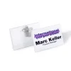 Durable - 25 Porte-badges de nom à pince combi (épingle + pince croco) - 40 x 75 mm