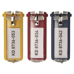 Durable - 6 porte-clés plastiques Key Clip - couleurs assorties