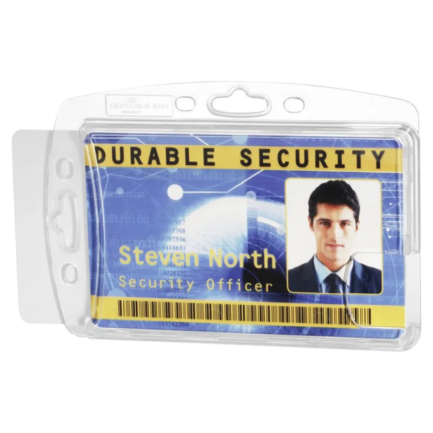 Durable - 10 Portes badge de nom - 54 x 85 mm - 2 cartes