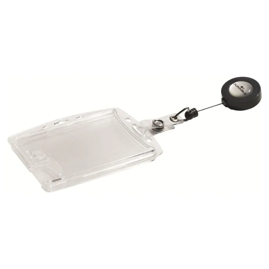 Durable - 10 Portes badge de nom avec enrouleur - 54 x 85 mm - 2 cartes
