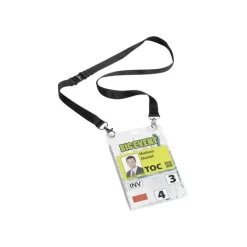 Durable - 10 Portes badge événementiel A6 - avec lacet textile