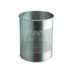 Durable - Corbeille à papier métallique ajourée 15L - argent