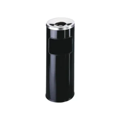 Durable - Corbeille à papier 17L + cendrier avec étouffoir - noir