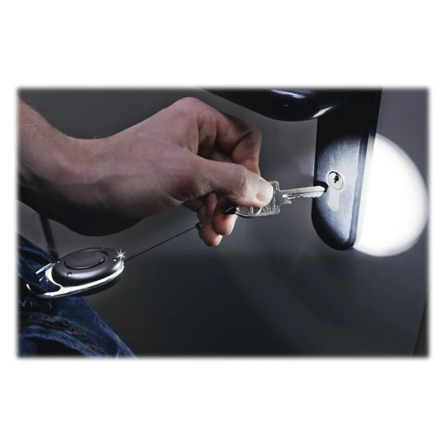 Durable - Enrouleur de badge noir avec LED