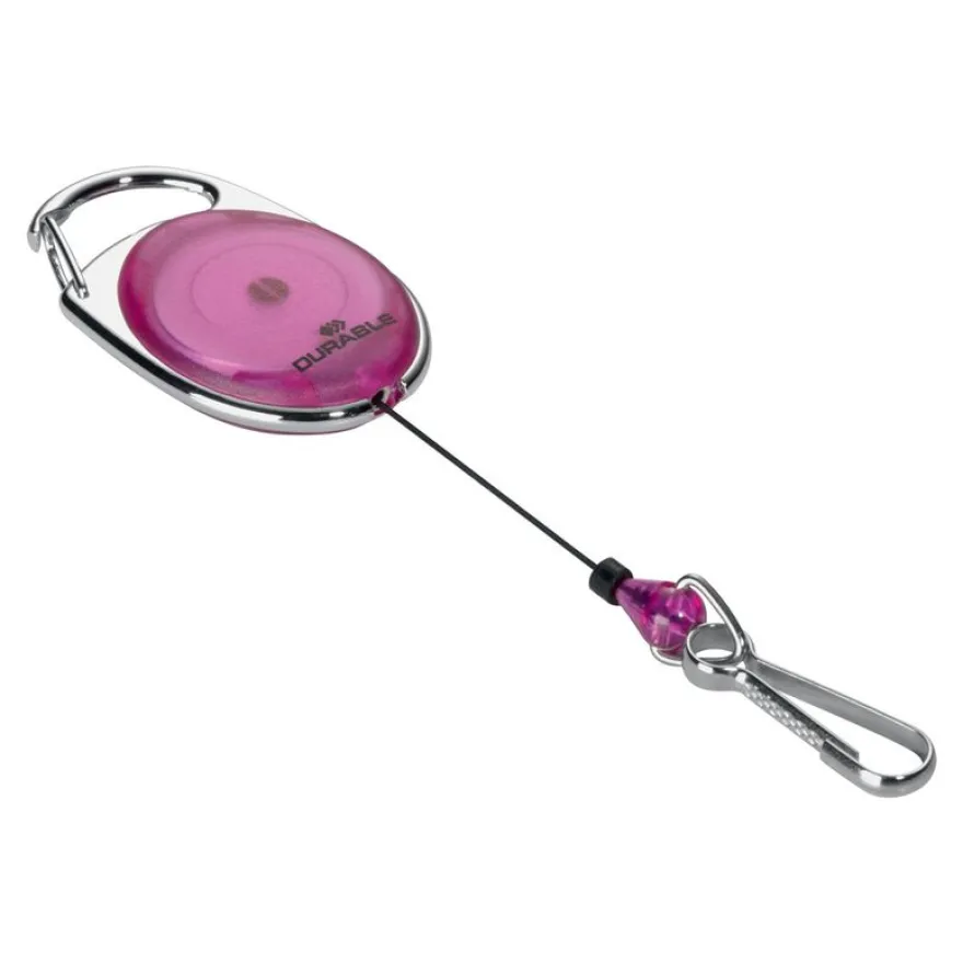 Durable - Enrouleur de badge violet - 80 cm