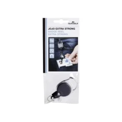 Durable - Enrouleur de badge - bouton pression clip noir