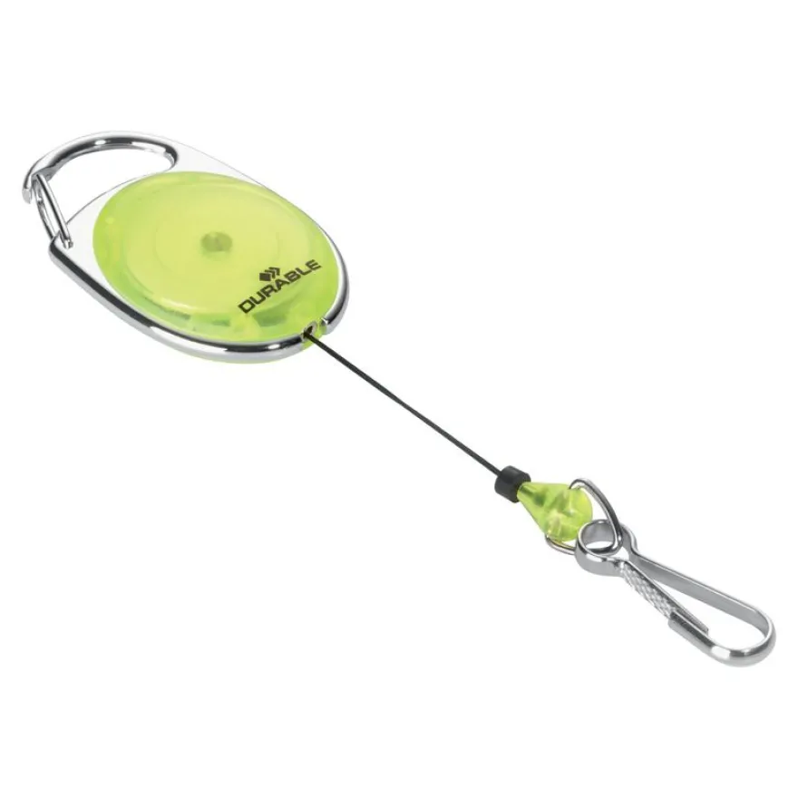 Durable - Enrouleur de badge jaune - 80 cm