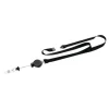 Durable - Lacet textile pour badge - système anti-étranglement - noir