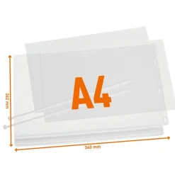 Durable - Pochette d'affichage étanche A4 - fixation avec serre-câble - sachet de 1 pièce