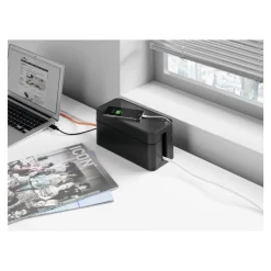 DURABLE CAVOLINE BOX S - boîtier range câbles - l246 x H116 x P128 mm - graphite