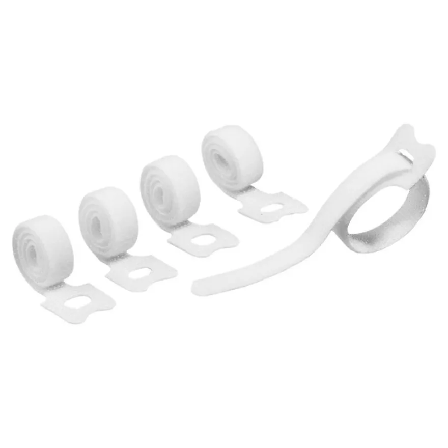 DURABLE CAVOLINE Grip Tie - 5 attaches-câble auto-agrippant - 20cm x 1cm - blanc