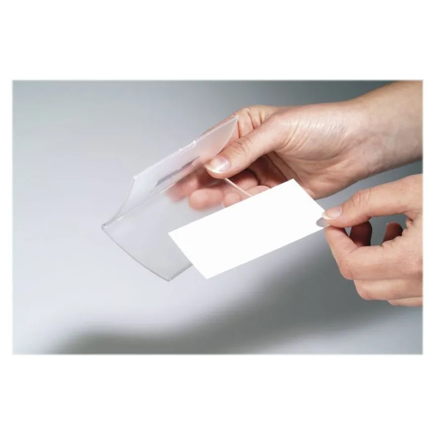Durable Clickfold - 25 Portes badge pliables à épingler - 54 x 90 mm