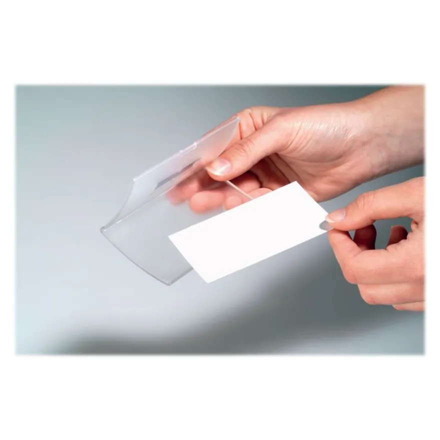Durable Clickfold - 10 Portes badge pliables avec aimant - 40 x 75 mm