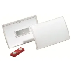 Durable Clickfold - 10 Portes badge pliables avec aimant - 40 x 75 mm