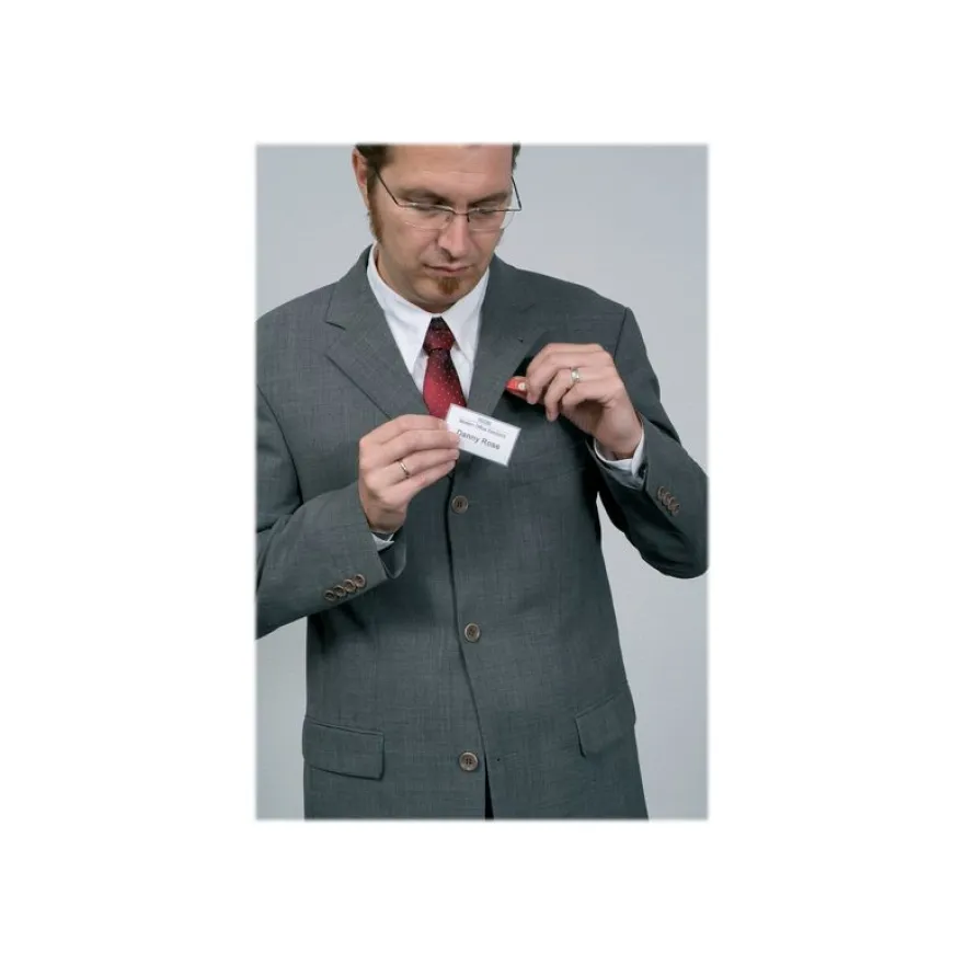 Durable Clickfold - 10 Portes badge pliables avec aimant - 40 x 75 mm