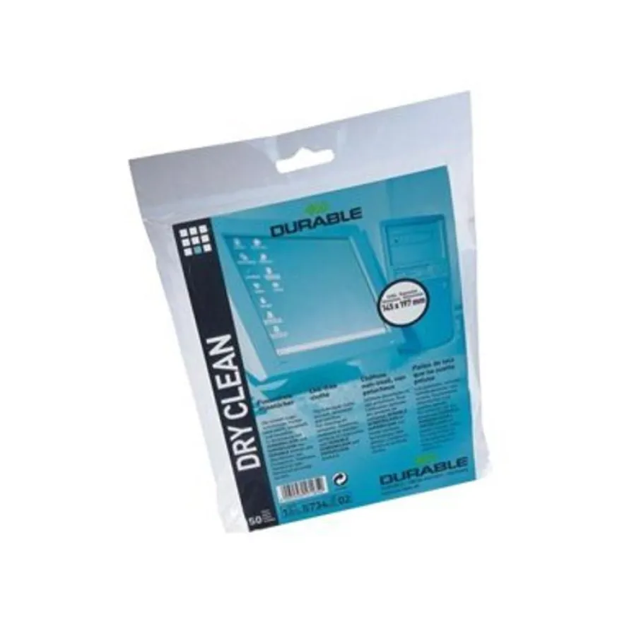 Durable DRY CLEAN - 50 chiffons nettoyants pour écran