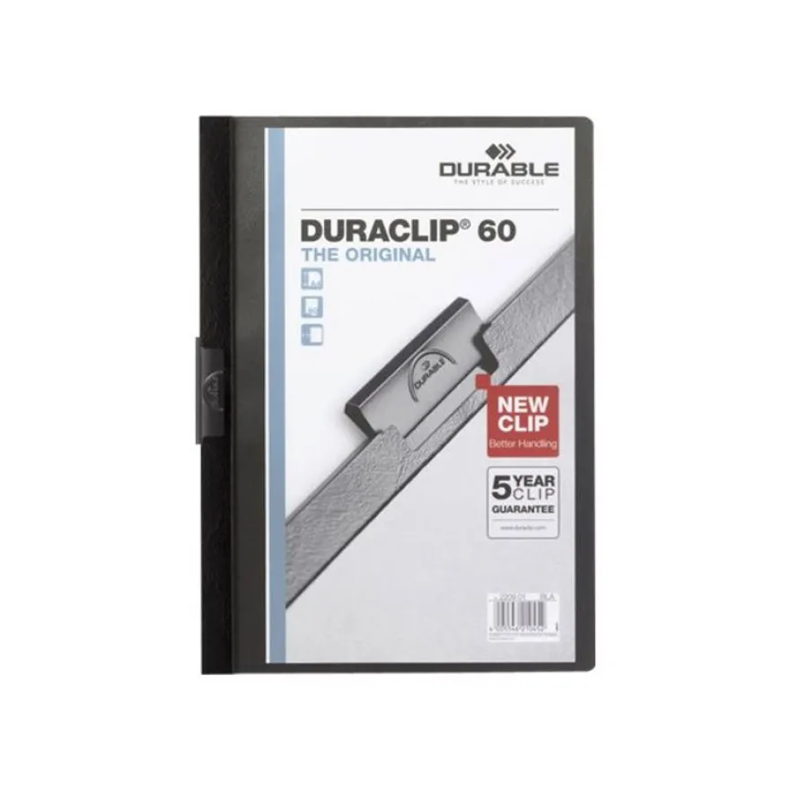 Durable Duraclip 60 - 5 Chemises à clip - A4 - noir