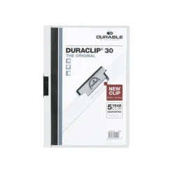 Durable Duraclip 30 - 5 Chemises à clip - A4 - blanc