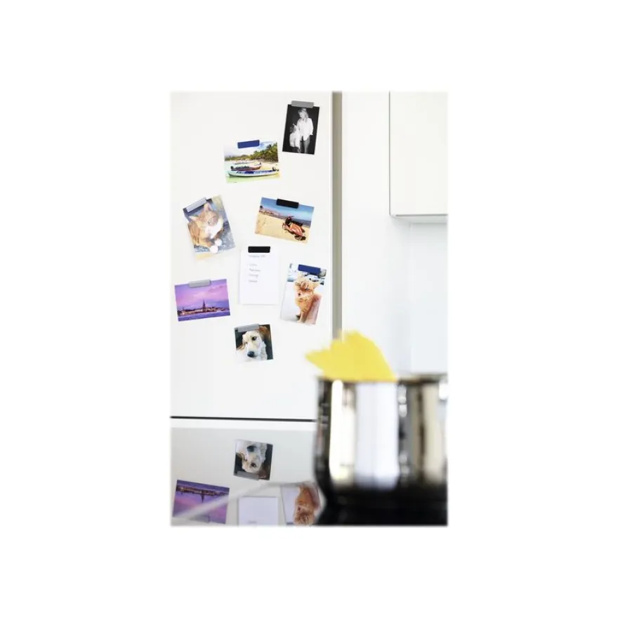 Durable Durafix - 5 Clips d'affichage adhésif 60 mm - argent métallisé