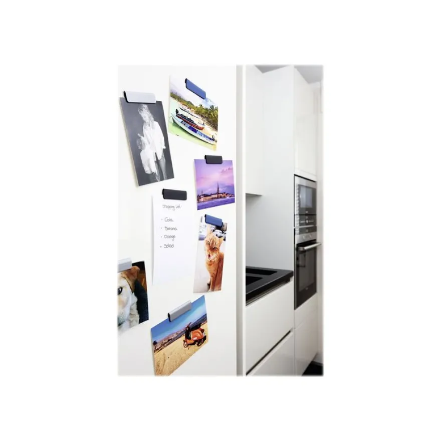 Durable Durafix - 5 Clips d'affichage adhésif 60 mm - argent métallisé