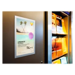 Durable Duraframe - Cadre d'affichage adhésif repositionnable - A4 - argent