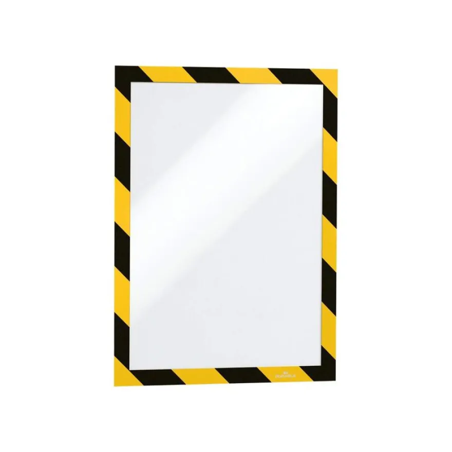 Durable Duraframe Magnetic Security - Cadre d'affichage magnétique bicolore - A4 - jaune/noir