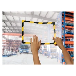 Durable Duraframe Magnetic Security - Cadre d'affichage magnétique bicolore - A4 - jaune/noir