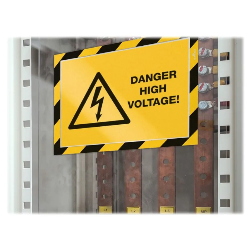 Durable Duraframe Magnetic Security - Cadre d'affichage magnétique bicolore - A4 - jaune/noir