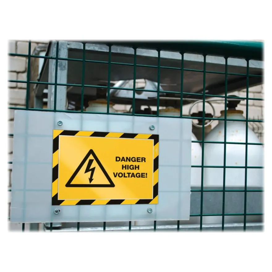 Durable Duraframe Magnetic Security - Cadre d'affichage magnétique bicolore - A4 - jaune/noir