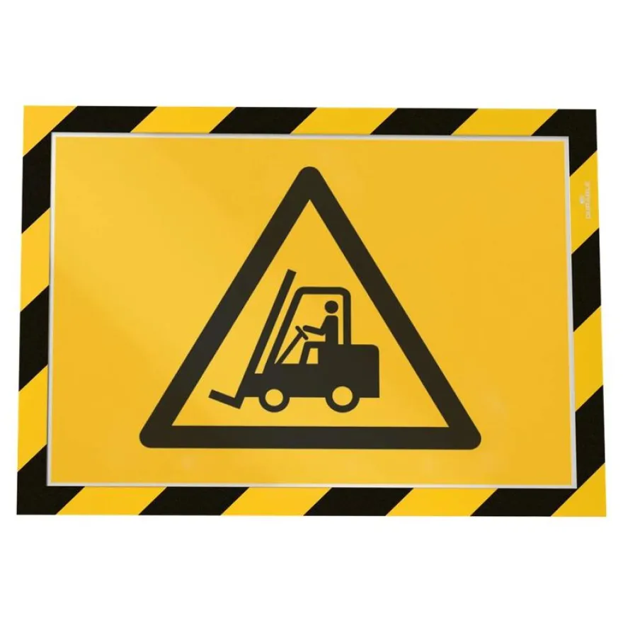 Durable Duraframe Magnetic Security - Cadre d'affichage magnétique bicolore - A4 - jaune/noir