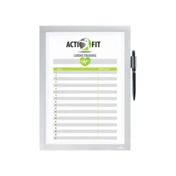 Durable Duraframe Note - Cadre d'affichage adhésif - A4 - argent - avec porte-stylo