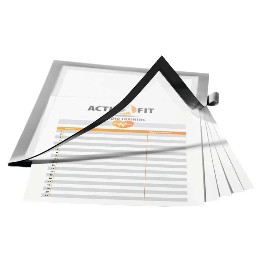 Durable Duraframe Note - Cadre d'affichage adhésif - A4 - argent - avec porte-stylo