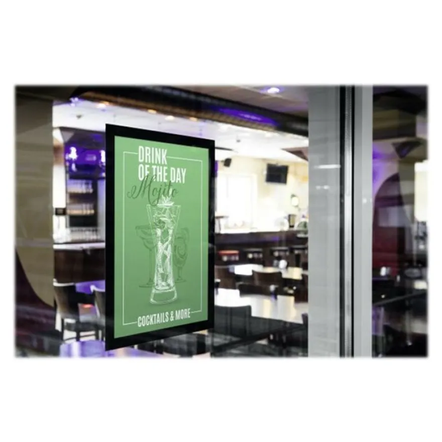 Durable Duraframe Poster Sun - Cadre d'affichage vitrostatique - A4 - noir