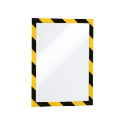 Durable Duraframe Security - 2 Cadres d'affichage bicolore - A4 - jaune/noir (encadrement magnétique)