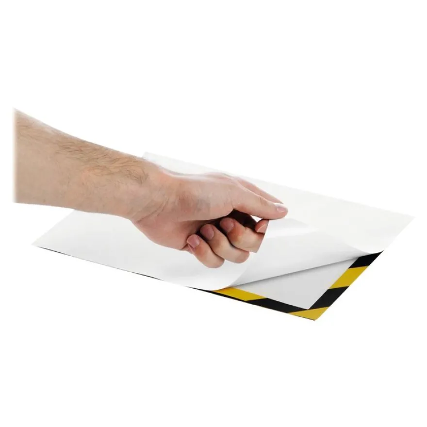 Durable Duraframe Security - 2 Cadres d'affichage bicolore - A4 - jaune/noir (encadrement magnétique)