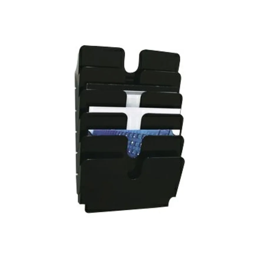 Durable Flexiplus - Trieur mural porte-document - 6 cases A4 horizontal - noir