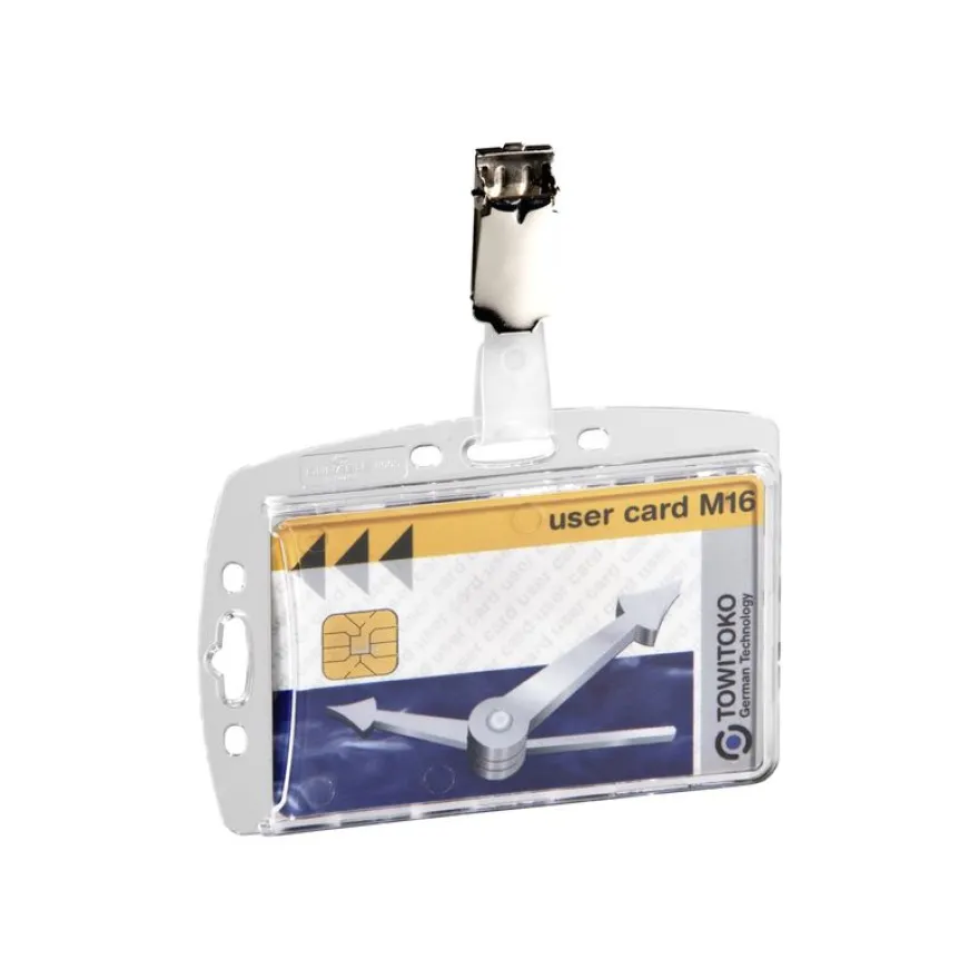 Durable Hartbox - Porte-badge - pour 54 x 87 mm - transparent