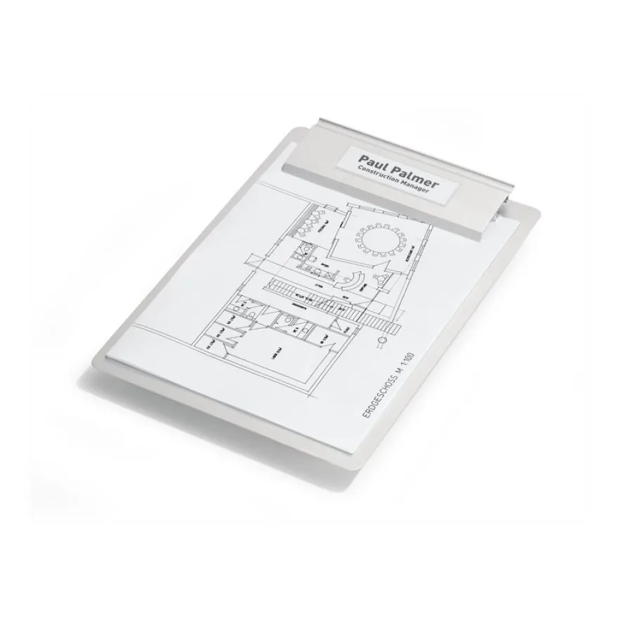 DURABLE POCKETFIX - 10 Porte-étiquettes adhésives - 30 x 100 mm - transparent