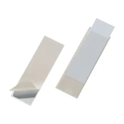 DURABLE POCKETFIX - 10 Porte-étiquettes adhésives - 40 x 125 mm - transparent