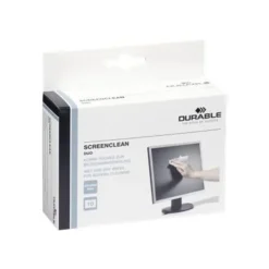 Durable Screenclean DUO - boite de 20 pochettes nettoyantes (10 sèches + 10 humides) pour écran