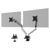 Durable Select Plus - Bras porte-écran double jusqu'à 32" - argent métallisé