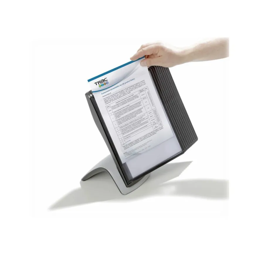 Durable Sherpa - Pupitre de table (lutrin) avec 10 pochettes A4