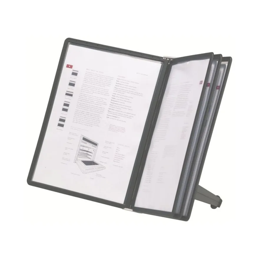 Durable Sherpa - Pupitre de table (lutrin) avec 5 pochettes A4